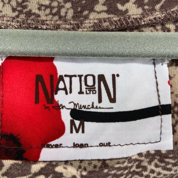 Nation LTD Snake Print Top Sz Medium Long Sleeve - Picture 2 of 7